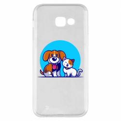 Чехол для Samsung A5 2017 Собачка и котик - PrintSalon
