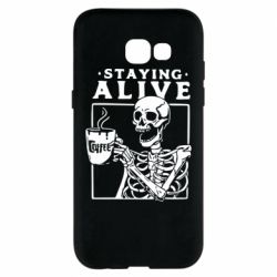 Чехол для Samsung A5 2017 Staying alive with coffee