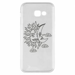 Чехол для Samsung A5 2017 Sun and Moon faces - PrintSalon