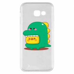 Чехол для Samsung A5 2017 Уточка в костюме динозавра