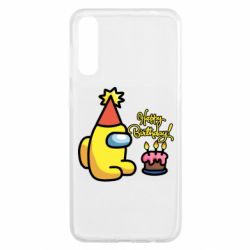 Чохол для Samsung A50 Among Us Happy Birthday - PrintSalon