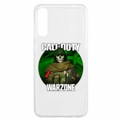 Чехол для Samsung A50 Call of duty Warzone ghost green background - PrintSalon