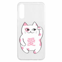 Чехол для Samsung A50 Cat and hieroglyphs - PrintSalon