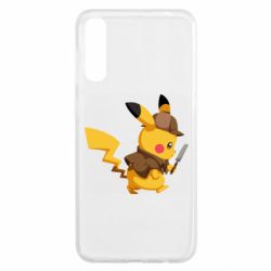 Чехол для Samsung A50 Cute Detective Pikachu