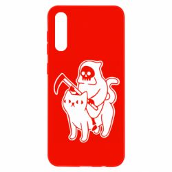 Чохол для Samsung A50 Death and cat - PrintSalon