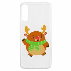 Чехол для Samsung A50 Deer in a scarf - PrintSalon
