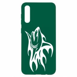 Чехол для Samsung A50 Flaming shark - PrintSalon