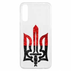 Чехол для Samsung A50 Герб Украины красно-черный - PrintSalon