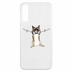 Чехол для Samsung A50 Grumpy Cat On The Rope - PrintSalon