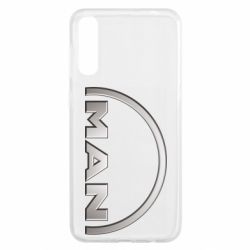 Чехол для Samsung A50 Man metallic logo - PrintSalon