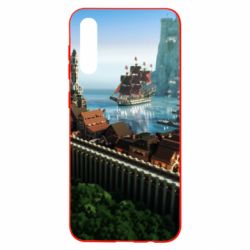 Чехол для Samsung A50 Minecraft beautiful town - PrintSalon