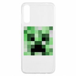 Чехол для Samsung A50 Minecraft minimalist Creeper - PrintSalon