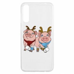 Чехол для Samsung A50 Pigs - PrintSalon