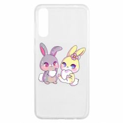 Чехол для Samsung A50 Rabbits In Love - PrintSalon