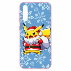 Чохол для Samsung A50 Santa Claus Pikachu - PrintSalon