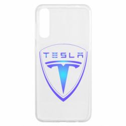 Чехол для Samsung A50 Tesla logo gradient - PrintSalon