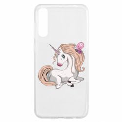 Чехол для Samsung A50 Unicorn with bow tie - PrintSalon