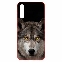 Чохол для Samsung A50 Wolf with yellow eyes - PrintSalon