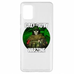 Чехол для Samsung A51 Call of duty Warzone ghost green background - PrintSalon