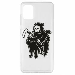 Чохол для Samsung A51 Death and cat - PrintSalon