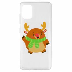 Чехол для Samsung A51 Deer in a scarf - PrintSalon