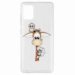 Чехол для Samsung A51 Giraffe Owl and Mouse - PrintSalon