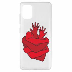 Чехол для Samsung A51 Heart out of hands - PrintSalon