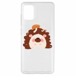 Чехол для Samsung A51 Hedgehog with mushrooms - PrintSalon