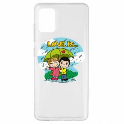 Чехол для Samsung A51 Love is ... in the rain - PrintSalon