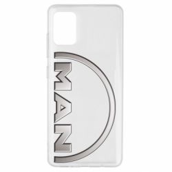 Чехол для Samsung A51 Man metallic logo - PrintSalon