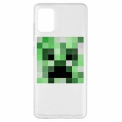 Чехол для Samsung A51 Minecraft minimalist Creeper - PrintSalon