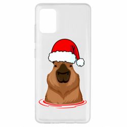Чехол для Samsung A51 Новогодняя капибара - PrintSalon
