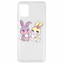 Чехол для Samsung A51 Rabbits In Love - PrintSalon