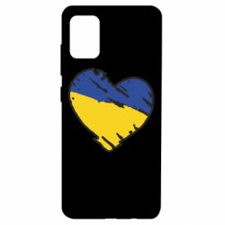 Чехол для Samsung A51 Украина сердце с царапинами - PrintSalon