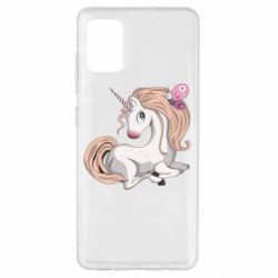 Чехол для Samsung A51 Unicorn with bow tie - PrintSalon