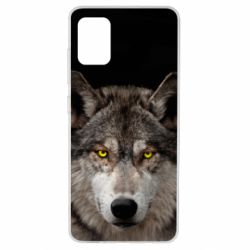 Чохол для Samsung A51 Wolf with yellow eyes - PrintSalon