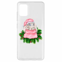 Чехол для Samsung A51 Заяц Новогодний - PrintSalon