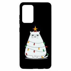 Чехол для Samsung A52 5G Cat and Christmas Lights - PrintSalon