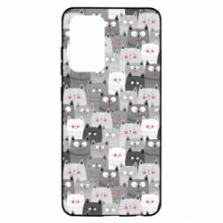 Чохол для Samsung A52 5G Gray cats pattern - PrintSalon