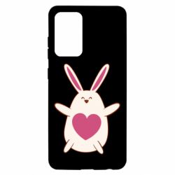 Чехол для Samsung A52 5G Rabbit with a pink heart - PrintSalon