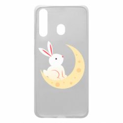 Чехол для Samsung A60 Cute rabbit on the moon - PrintSalon