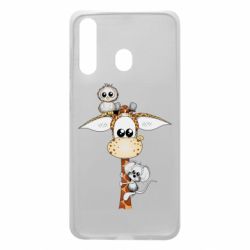Чехол для Samsung A60 Giraffe Owl and Mouse - PrintSalon