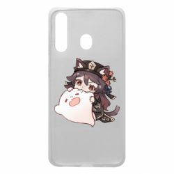 Чехол для Samsung A60 Hu Tao cat - PrintSalon