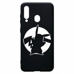 Чехол для Samsung A60 Pikachu silhouette - PrintSalon