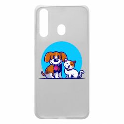 Чехол для Samsung A60 Собачка и котик - PrintSalon