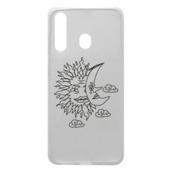 Чехол для Samsung A60 Sun and Moon faces - PrintSalon