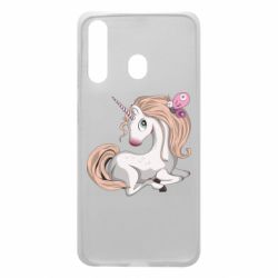 Чехол для Samsung A60 Unicorn with bow tie - PrintSalon