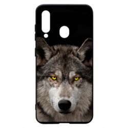 Чохол для Samsung A60 Wolf with yellow eyes - PrintSalon