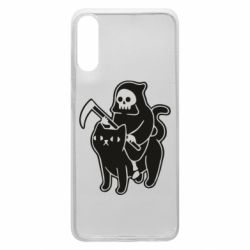 Чохол для Samsung A70 Death and cat - PrintSalon