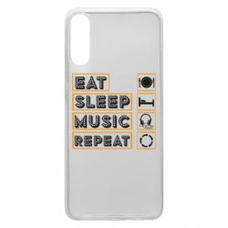 Чехол для Samsung A70 Eat sleep dj repeat. - PrintSalon